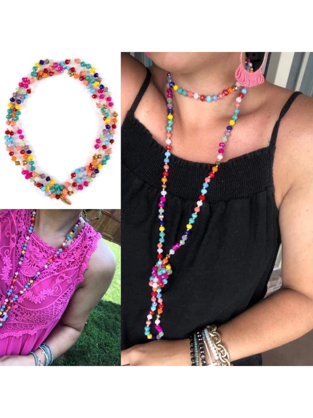 🆕 Colorful Beaded Levi Necklace Plunder - Picture 6 of 10
